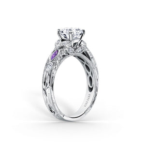 KirkKara Dahlia Round Diamond Diamond Engagement Ring (0.12 CTW)