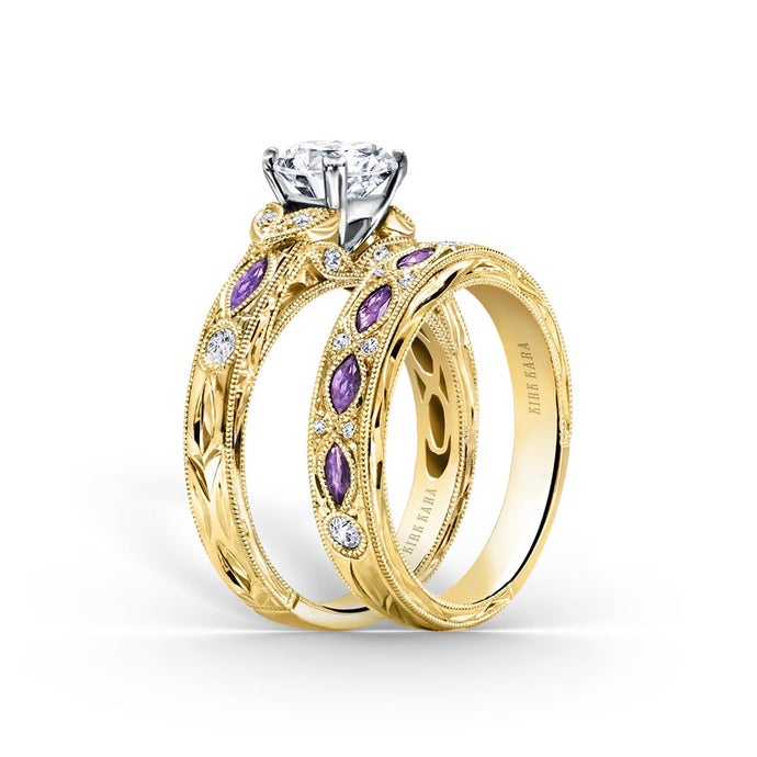 KirkKara Dahlia Round Diamond Diamond Engagement Ring