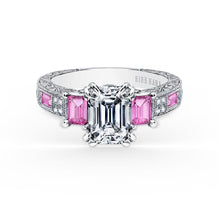 Load image into Gallery viewer, KirkKara Charlotte Emerald Diamond Engagement Ring