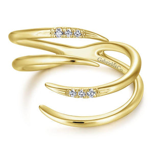 Gabriel & Co. Kaslique Yellow Gold Jewelry Ring (0.05 CTW)