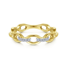 Load image into Gallery viewer, Gabriel &amp; Co. Trends Yellow Gold Jewelry Ring (0.06 CTW)