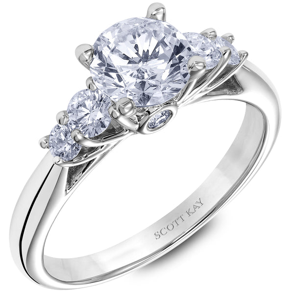 Scott Kay Crown Setting Engagement Ring (0.39  CTW)