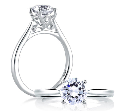 A.JAFFE Seasons of Love Round Diamond Diamond Engagement Ring