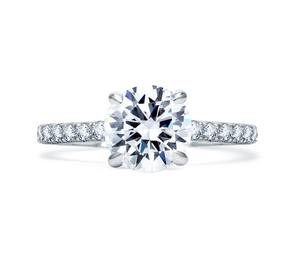 A.JAFFE Classics Round Diamond Engagement Ring Setting (0.33 ctw)
