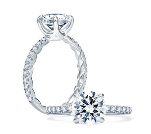 A.JAFFE Classics Round Diamond Diamond Engagement Ring (0.33 ctw)