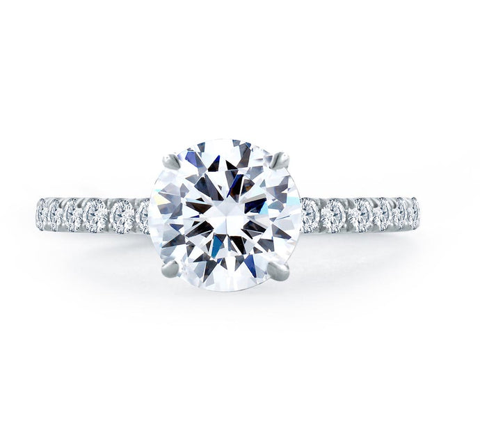 A.JAFFE Classics Round Diamond Diamond Engagement Ring (0.43 ctw)
