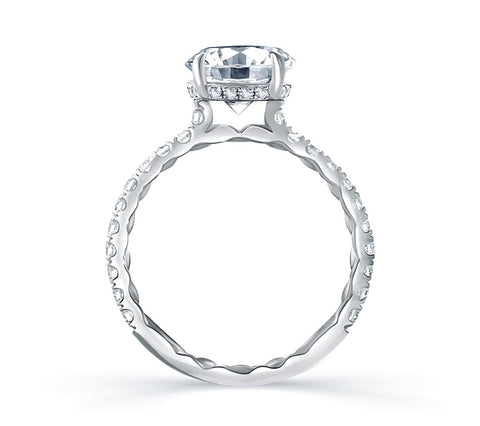 A.JAFFE Classics Round Diamond Diamond Engagement Ring (0.43 ctw)