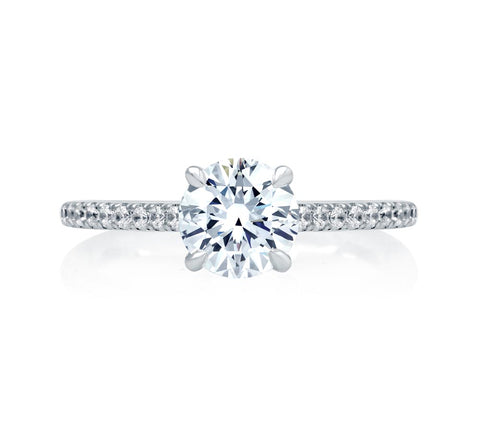 A.JAFFE Classics Round Diamond Diamond Engagement Ring (0.24 ctw)
