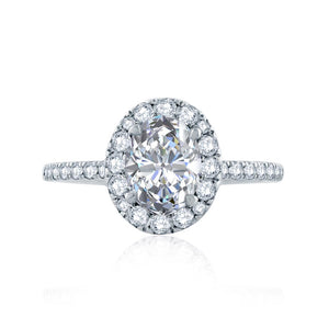 A.JAFFE Classics Oval Diamond Diamond Engagement Ring (0.55 ctw)