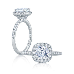 A.JAFFE Classics Cushion Diamond Engagement Ring (0.56 ctw)