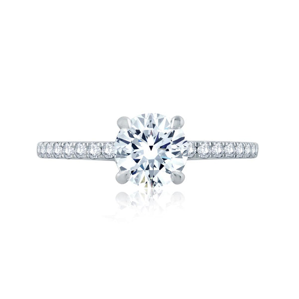 A.JAFFE Classics Round Diamond Engagement Ring Setting (0.28 ctw)