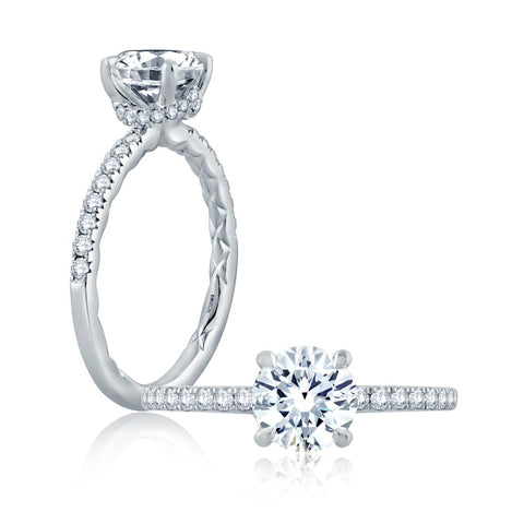 A.JAFFE Classics Round Diamond Diamond Engagement Ring (0.28 ctw)