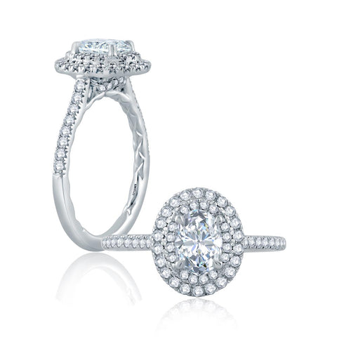 A.JAFFE Classics Oval Diamond Diamond Engagement Ring (0.46 ctw)