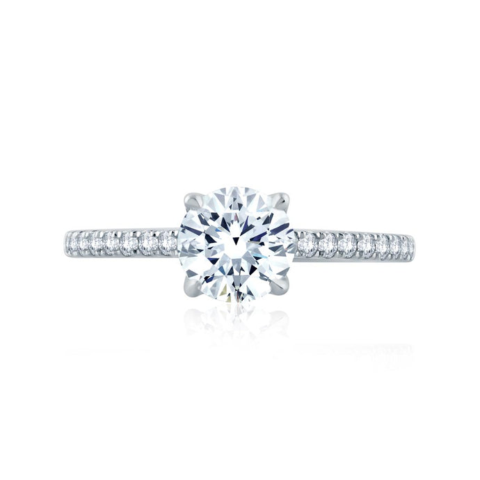 A.JAFFE Classics Round Diamond Diamond Engagement Ring (0.27 ctw)