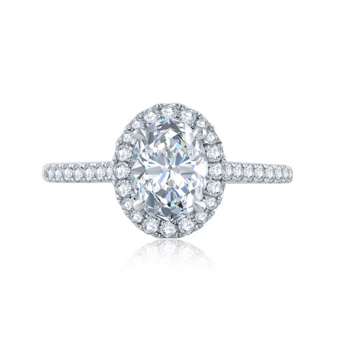 A.JAFFE Seasons of Love Oval Diamond Diamond Engagement Ring (0.42 ctw)