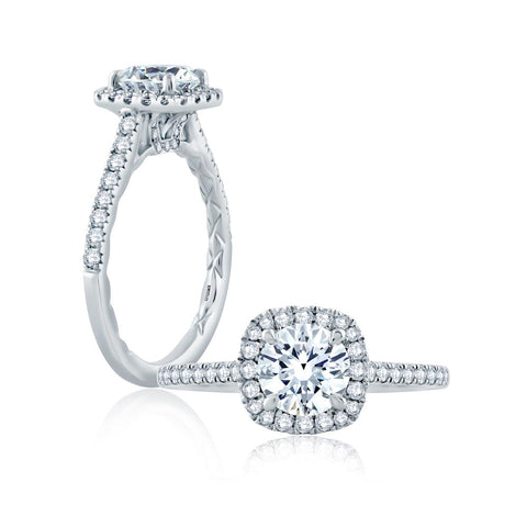 A.JAFFE Seasons of Love Round Diamond Diamond Engagement Ring (0.42 ctw)