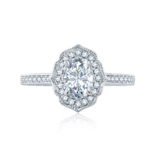 Load image into Gallery viewer, A.JAFFE Seasons of Love Oval Diamond Diamond Engagement Ring (0.20 ctw)