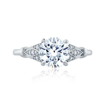 Load image into Gallery viewer, A.JAFFE Art Deco Round Diamond Diamond Engagement Ring (0.11 ctw)