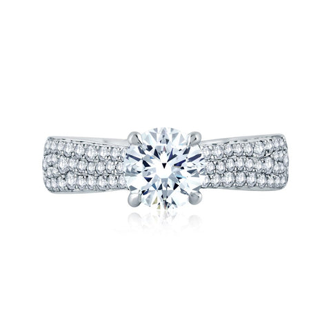 A.JAFFE Seasons of Love Round Diamond Diamond Engagement Ring (0.45 ctw)