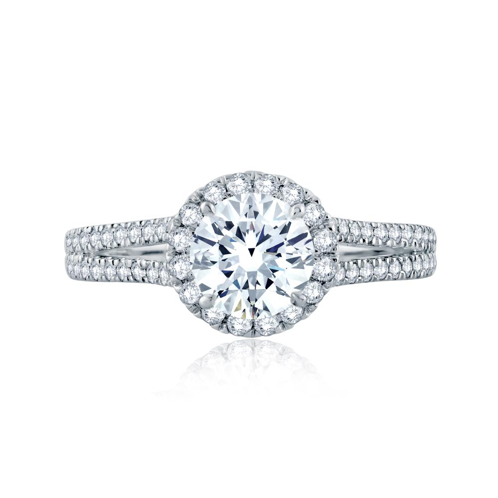 A.JAFFE Metropolitain Round Diamond Diamond Engagement Ring (0.39 ctw)