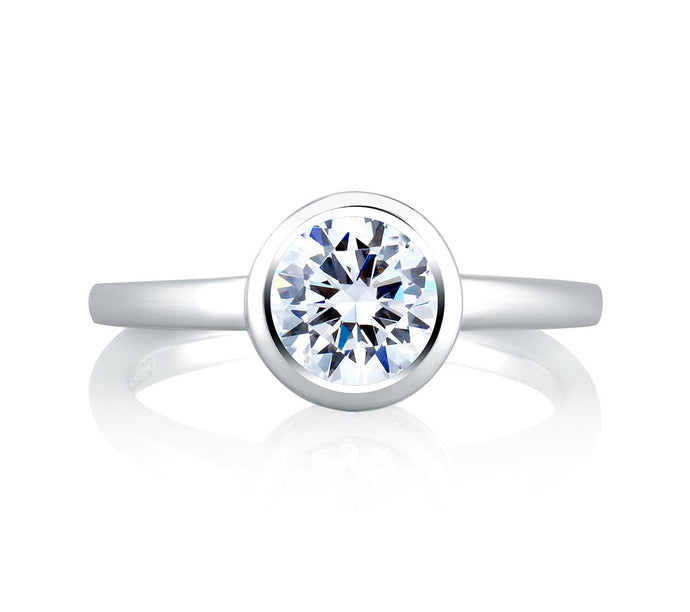 A.JAFFE Metropolitain Round Diamond Diamond Engagement Ring (0.21 ctw)