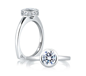 A.JAFFE Metropolitain Round Diamond Diamond Engagement Ring (0.21 ctw)