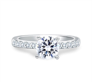 A.JAFFE Classics Round Diamond Diamond Engagement Ring (0.20 ctw)