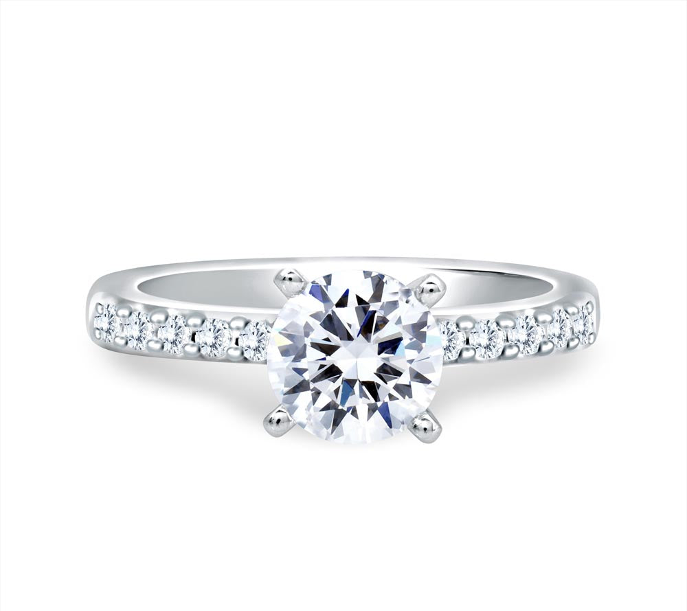 A.JAFFE Classics Round Diamond Diamond Engagement Ring (0.20 ctw)