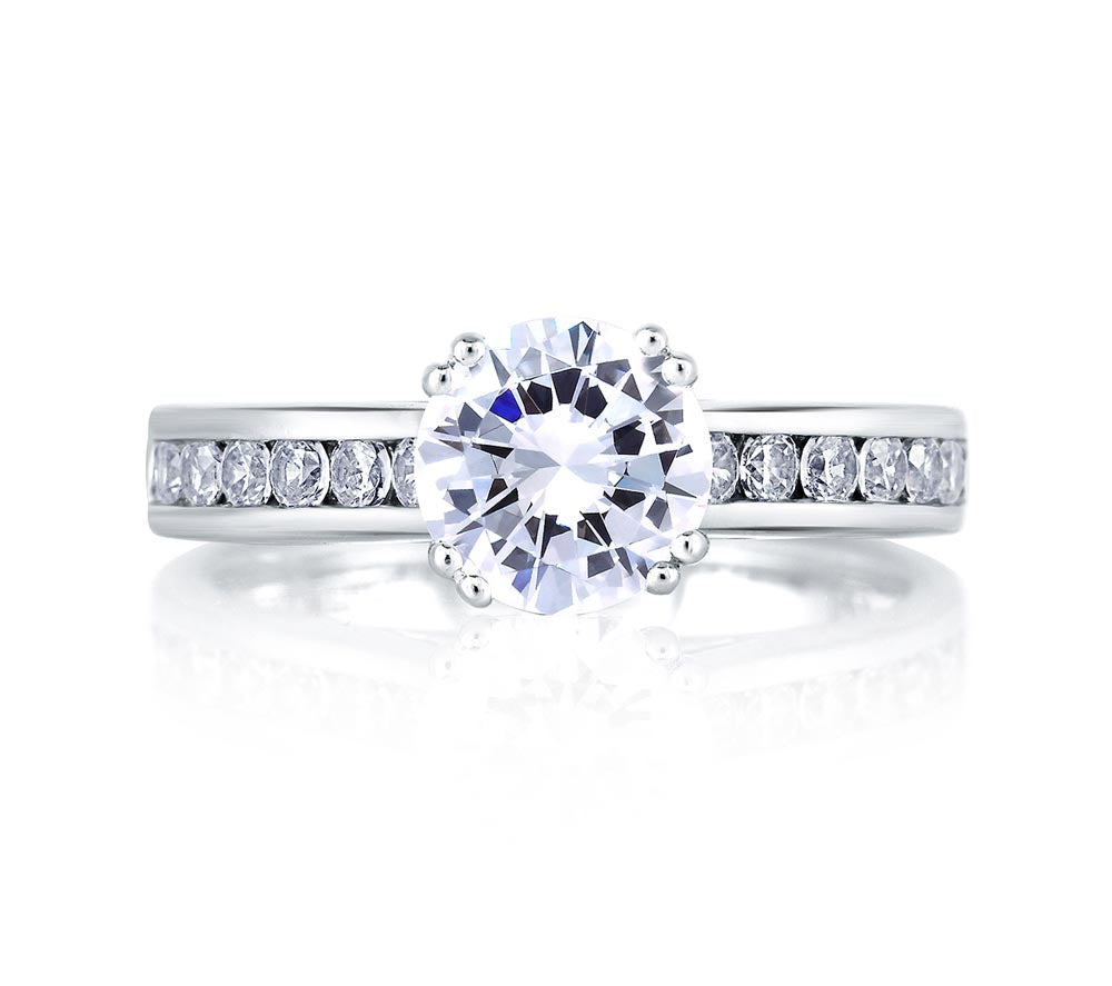 A.JAFFE Classics Round Diamond Diamond Engagement Ring (0.49 ctw)