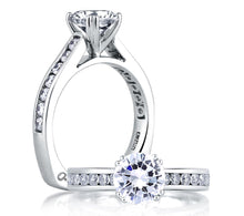 Load image into Gallery viewer, A.JAFFE Classics Round Diamond Diamond Engagement Ring (0.49 ctw)