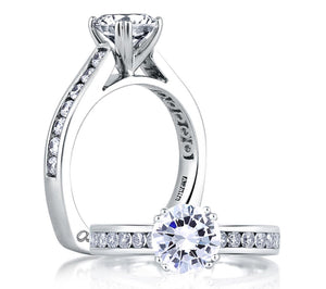 A.JAFFE Classics Round Diamond Diamond Engagement Ring (0.49 ctw)