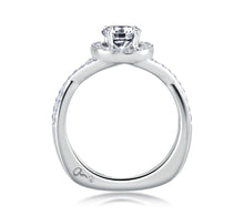 Load image into Gallery viewer, A.JAFFE Art Deco Round Diamond Diamond Engagement Ring (0.34 ctw)