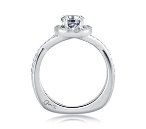 A.JAFFE Art Deco Round Diamond Diamond Engagement Ring (0.34 ctw)