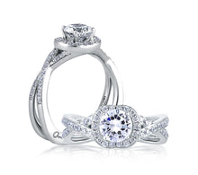 Load image into Gallery viewer, A.JAFFE Art Deco Round Diamond Diamond Engagement Ring (0.34 ctw)