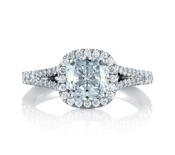 A.JAFFE Metropolitain Cushion Diamond Engagement Ring (0.42 ctw)