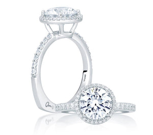 A.JAFFE Metropolitain Round Diamond Diamond Engagement Ring (0.31 ctw)