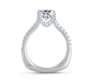 A.JAFFE Seasons of Love Round Diamond Diamond Engagement Ring (0.28 ctw)