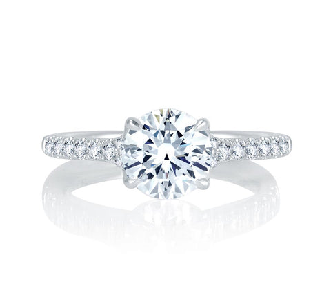 A.JAFFE Seasons of Love Round Diamond Diamond Engagement Ring (0.28 ctw)