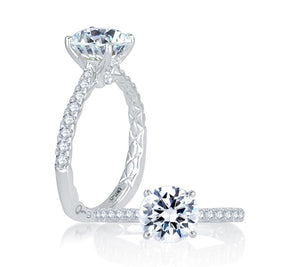 A.JAFFE Seasons of Love Round Diamond Diamond Engagement Ring (0.26 ctw)