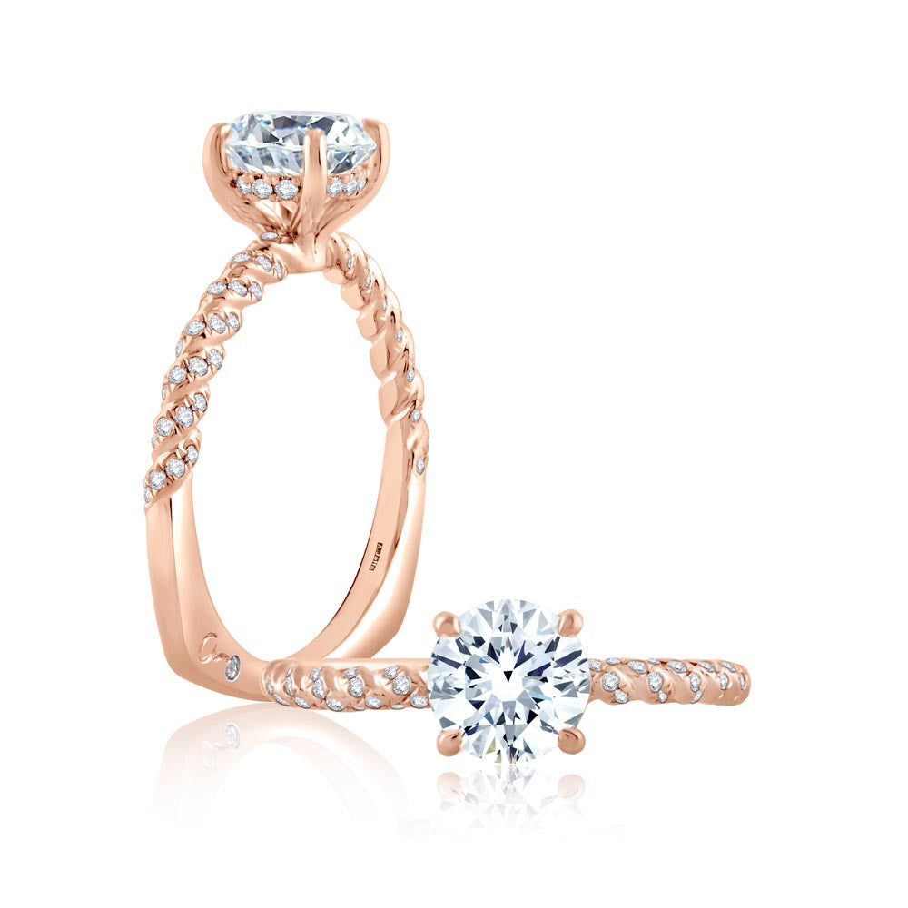 A.JAFFE Seasons of Love Round Diamond Diamond Engagement Ring (0.31 ctw)