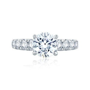 A.JAFFE Metropolitain Round Diamond Engagement Ring Setting (1.06 ctw)