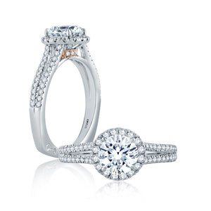 A.JAFFE Metropolitain Round Diamond Diamond Engagement Ring (0.39 ctw)