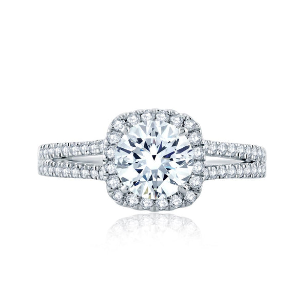 A.JAFFE Metropolitain Round Diamond Engagement Ring Setting (0.30 ctw)