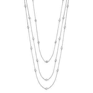Silver Diamond Necklace (0.25 CTW)