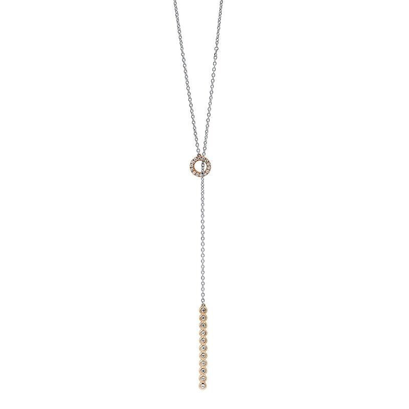 White & Blue Diamonds Lariat Necklace | LaNae Fine Jewelry