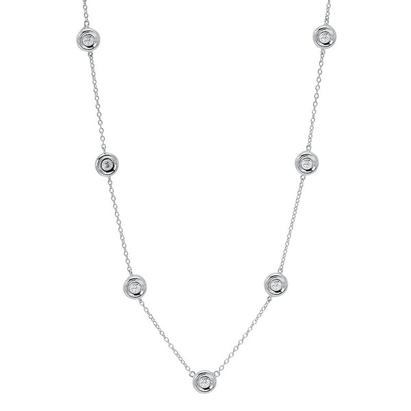 Silver Diamond Necklace