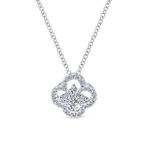 Gabriel Lusso Diamond Collection White Gold Diamond Pendant Necklace (0.26 CTW)