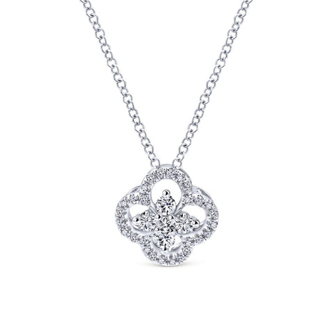 Gabriel Lusso Diamond Collection White Gold Diamond Pendant Necklace (0.26 CTW)