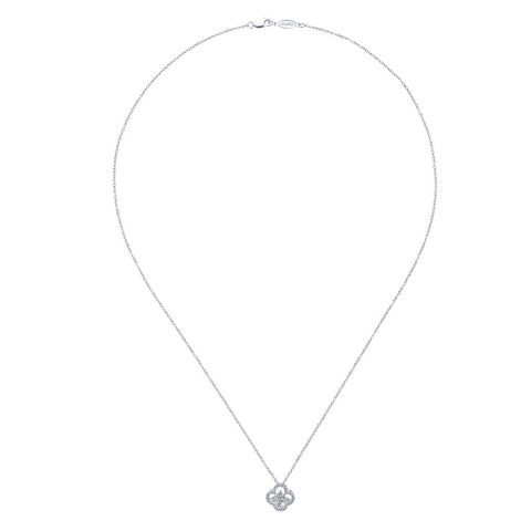 Gabriel Lusso Diamond Collection White Gold Diamond Pendant Necklace (0.26 CTW)