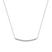 Load image into Gallery viewer, Gabriel Indulgence Collection White Gold Diamond Bar Necklace (0.19 CTW)